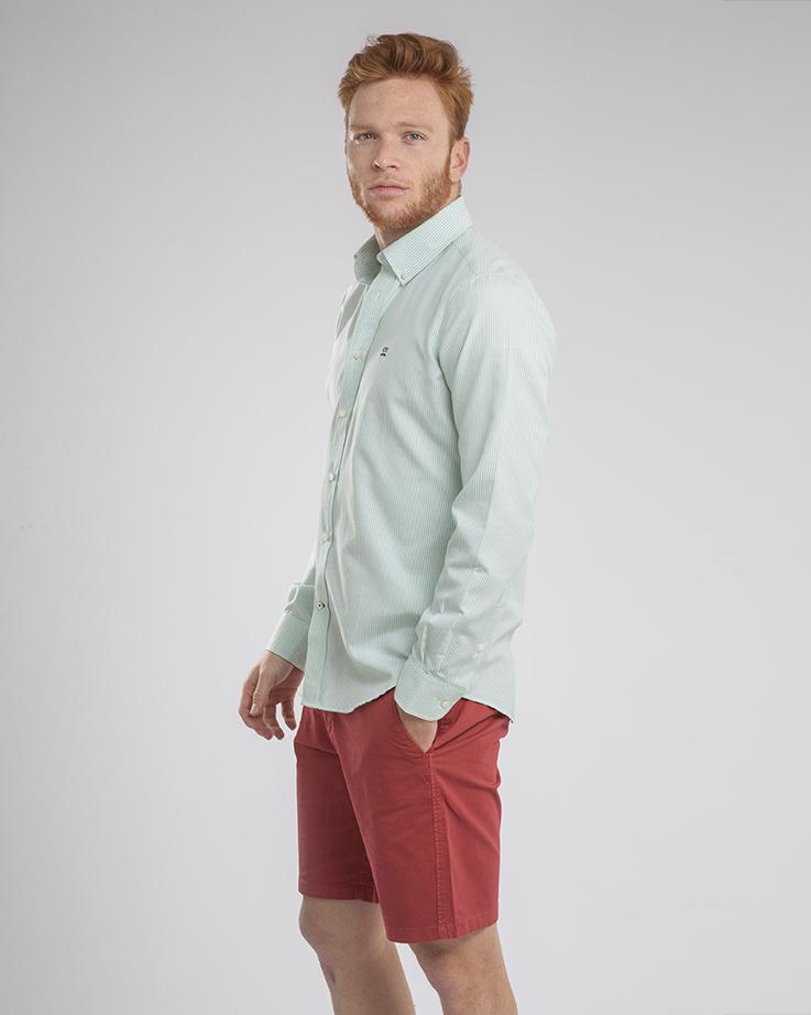 Camisa Oxford Rayas Salvia