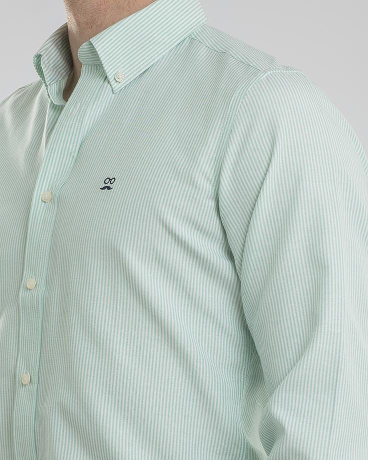 Camisa Oxford Rayas Salvia