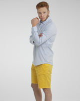 Sky Blue Striped Polo Shirt