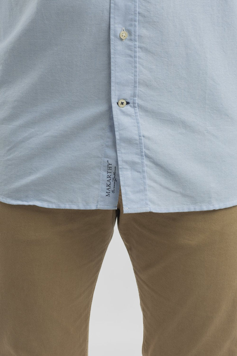 Camisa Sport Tejido Oxford Azul Claro