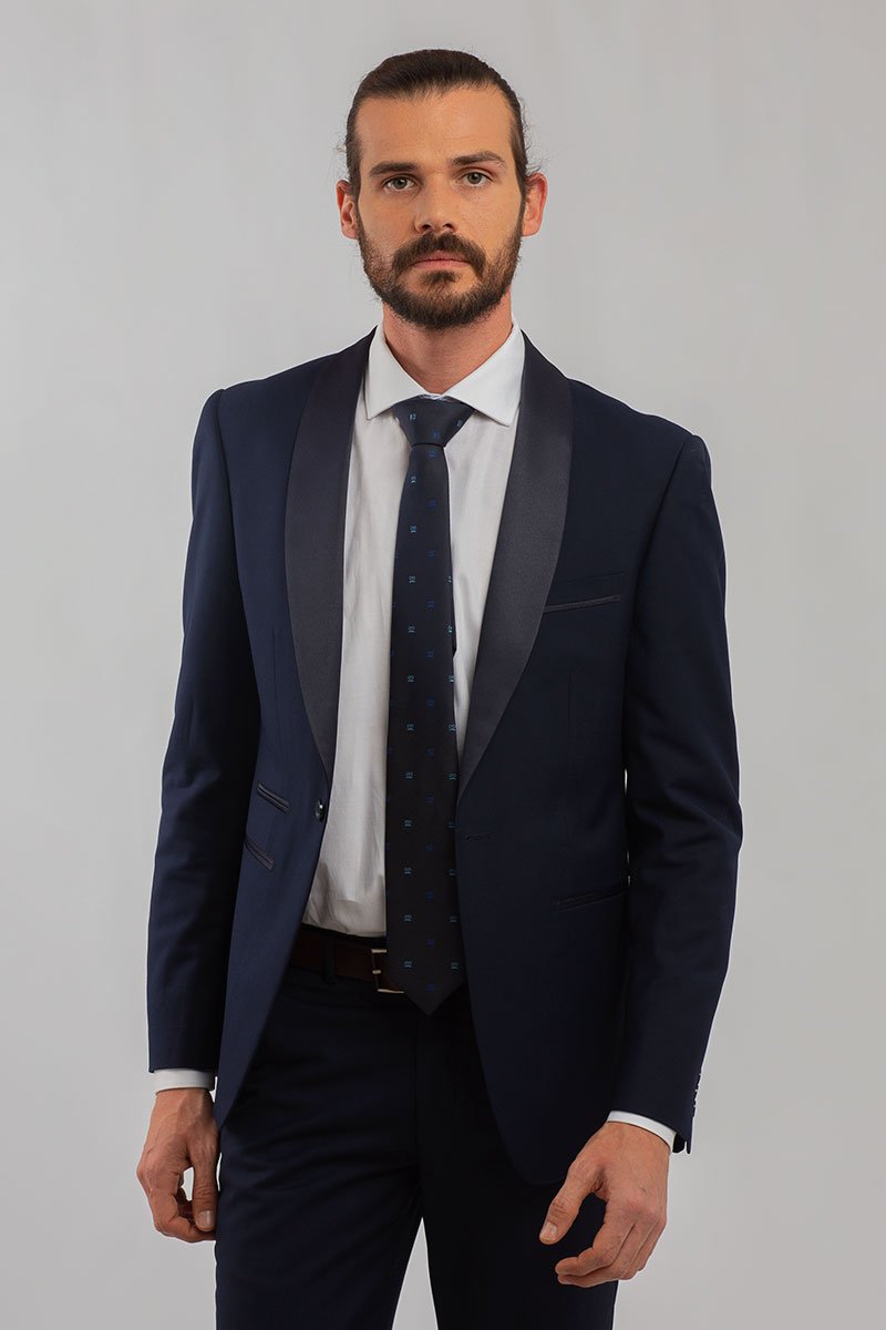 Navy Tuxedo Suit