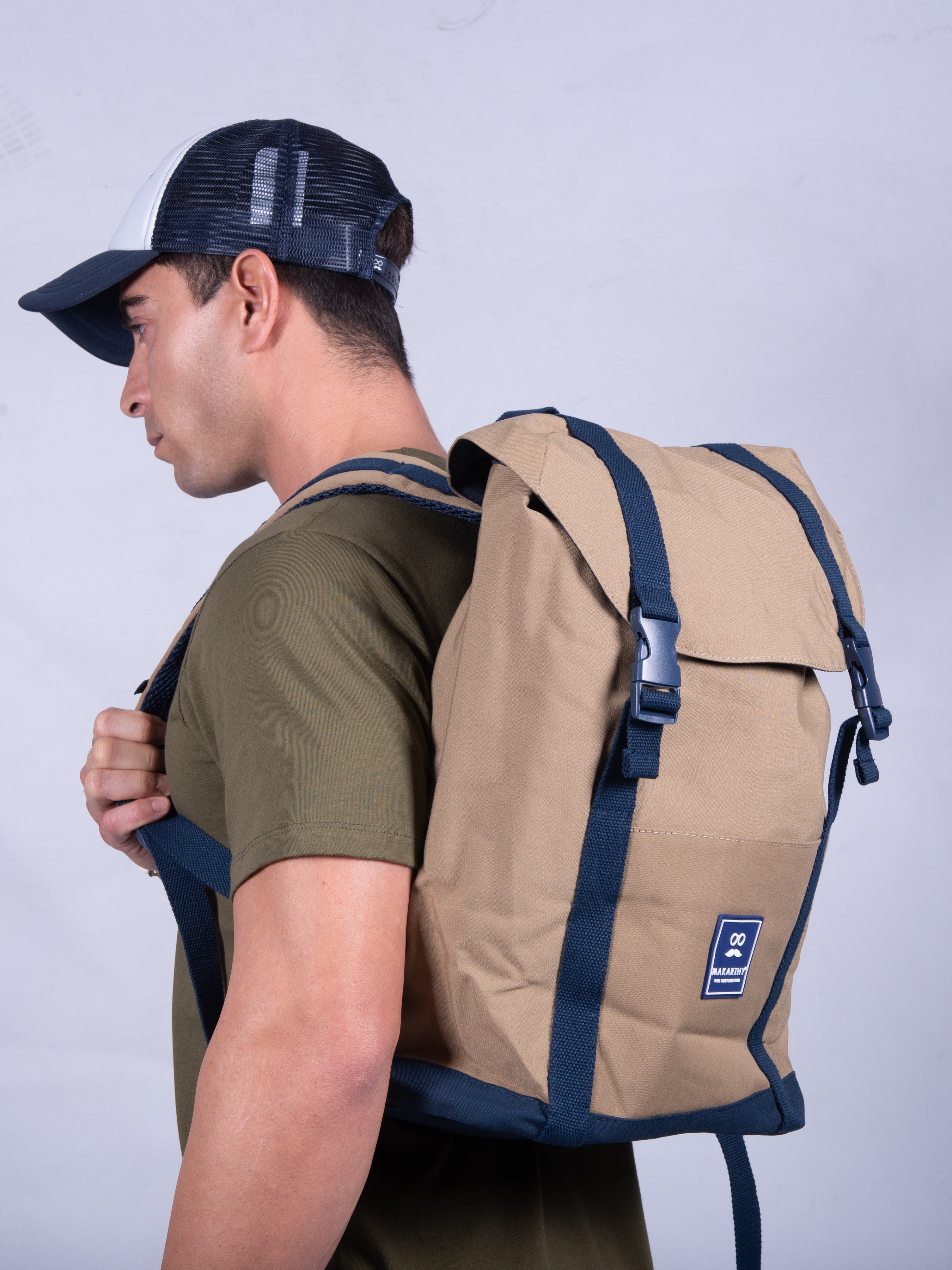 Beige Backpack
